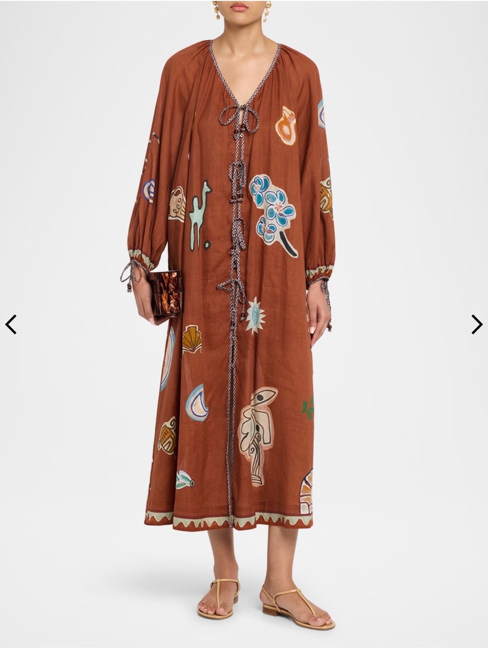 Alemais Laurence Tie Front Shirtdress Size AU6 US2